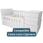 Set de Cama Cuna Cajonera y 4 protectores - Prestige - Safari Celeste