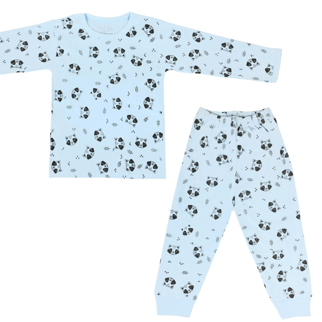 Pijama de Bebé de Algodón Suave - Mapaches
