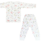 Pijama de Bebé de Algodón Suave - Dino Reina - Blanco