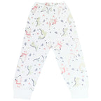 Pijama de Bebé de Algodón Suave - Dino Reina - Blanco