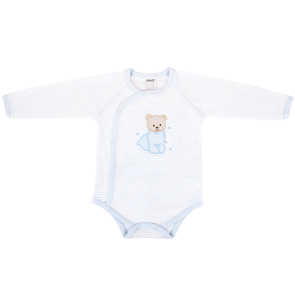 Ajuar Algodón - Osito - 3 piezas - Celeste