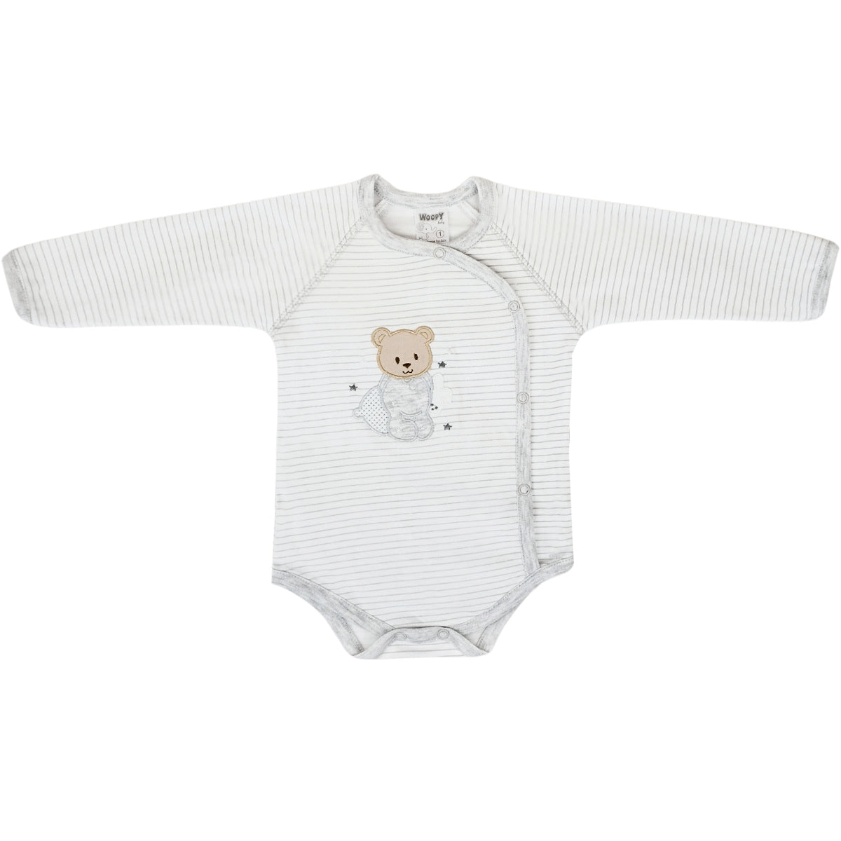 Ajuar Algodón - Osito - 3 piezas - Plomo