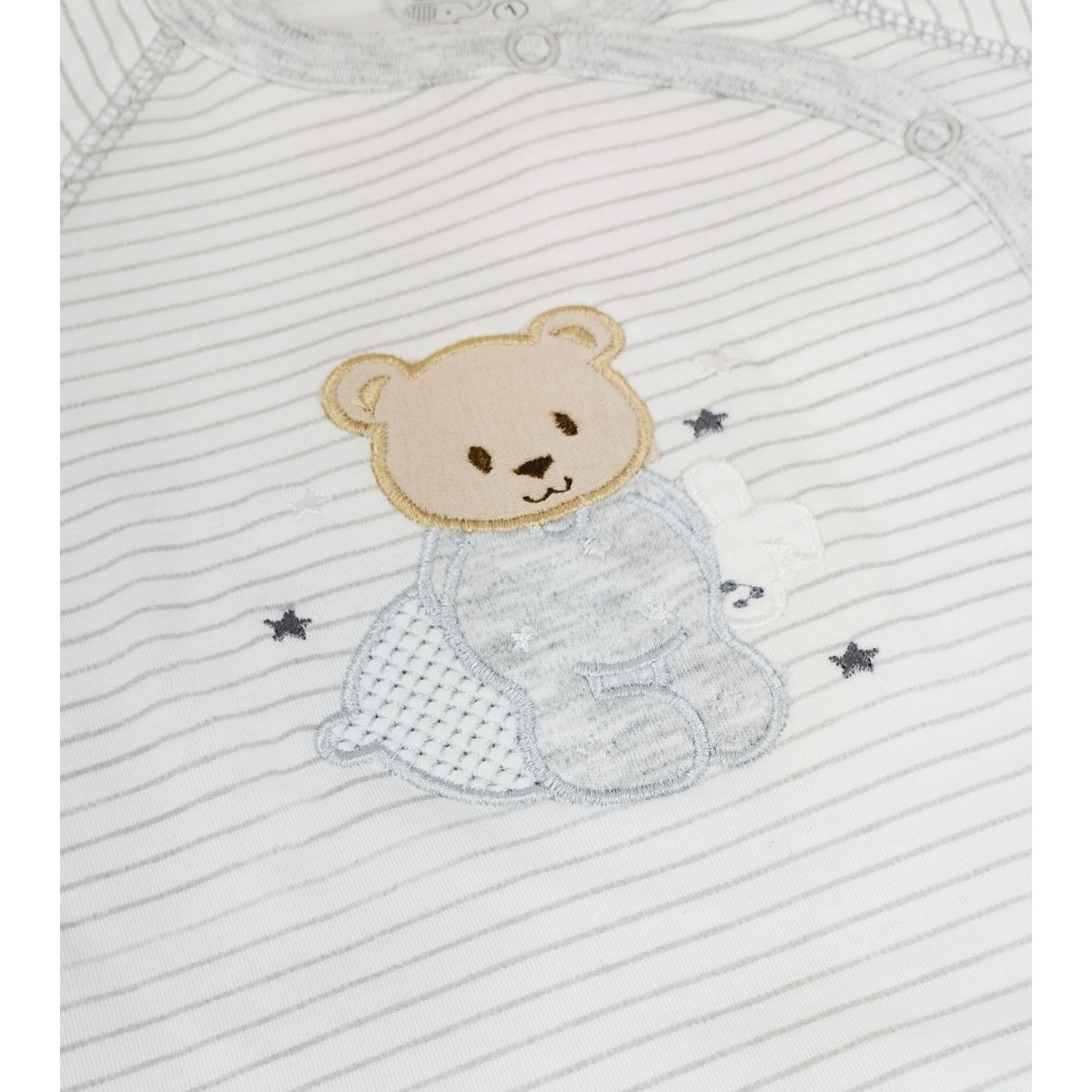 Ajuar Algodón - Osito - 3 piezas - Plomo