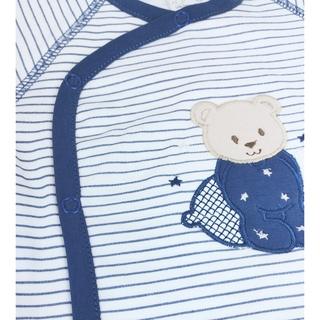 Ajuar Algodón - Osito - 3 piezas - Azul