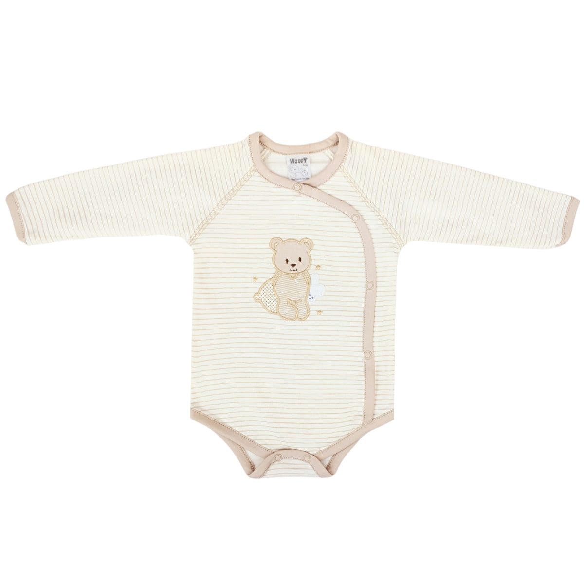 Ajuar Algodón - Osito - 3 piezas - Beige