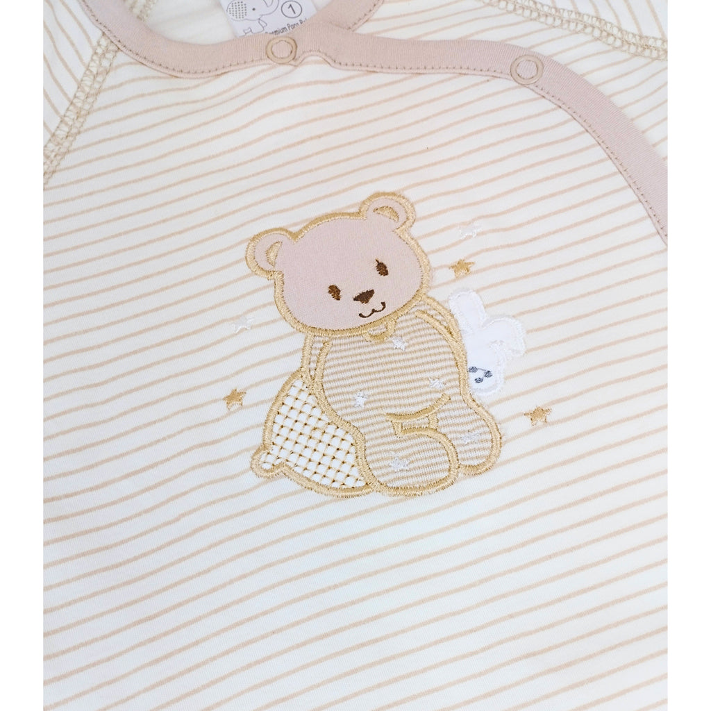 Ajuar Algodón - Osito - 3 piezas - Beige