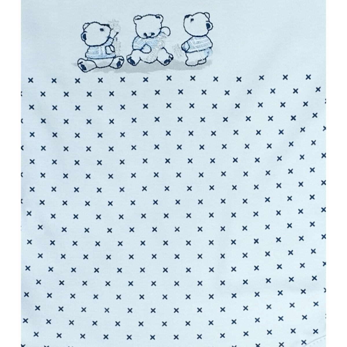 Ajuar Algodón - 3 Ositos - 3 piezas - Celeste