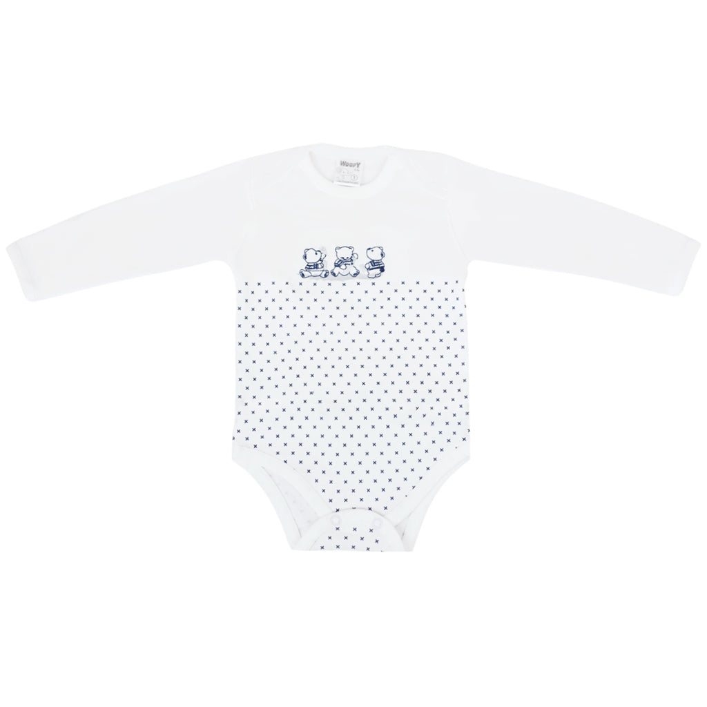 Ajuar Algodón - 3 Ositos - 3 piezas - Azul