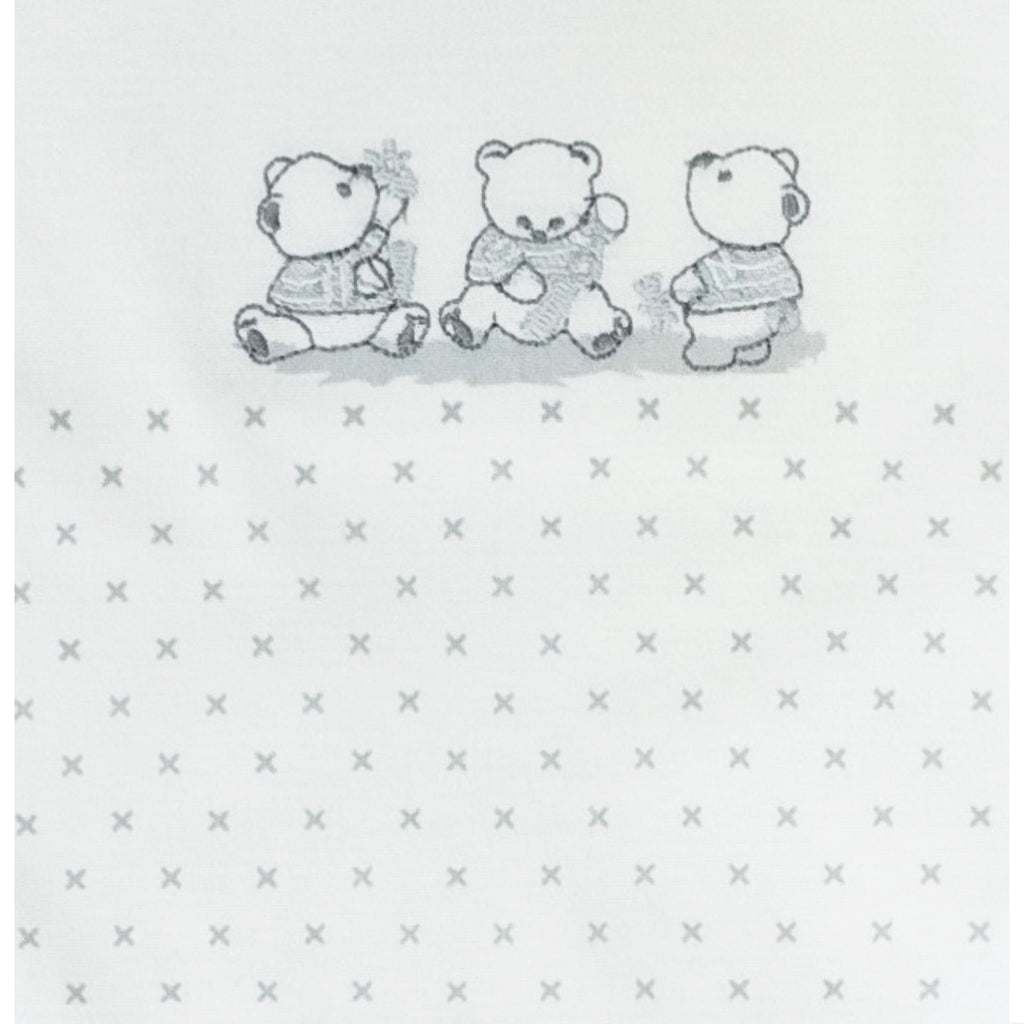 Ajuar Algodón - 3 Ositos - 3 piezas - Plomo