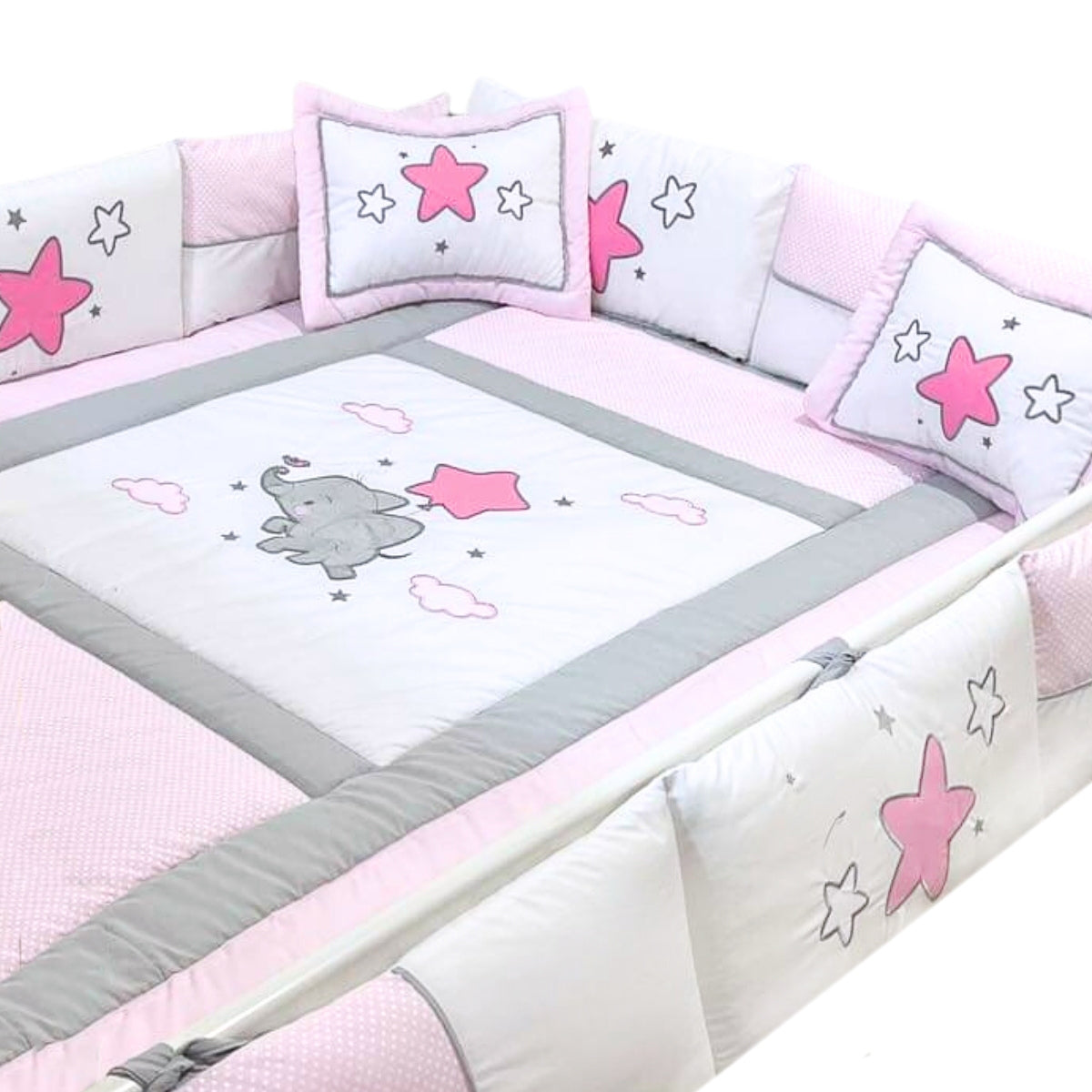 Protectores Cama Cuna Montessori - Elefante - Estrella