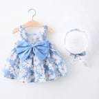 Vestido con lazo Princesa y sombrero para Bebé