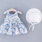 Vestido con lazo Princesa y sombrero para Bebé