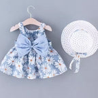 Vestido con lazo Princesa y sombrero para Bebé