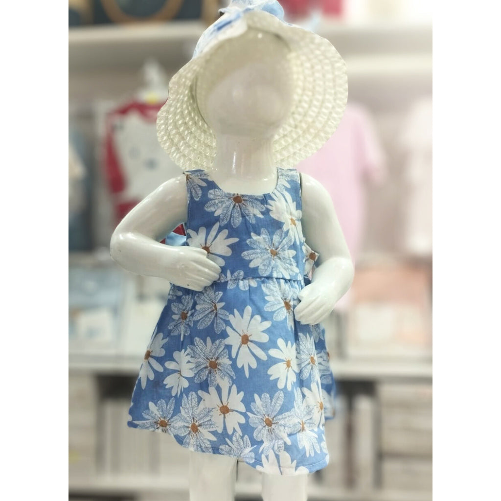 Vestido con lazo Princesa y sombrero para Bebé