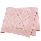 Manta de Bebé de Algodón Súper Suave Corazones