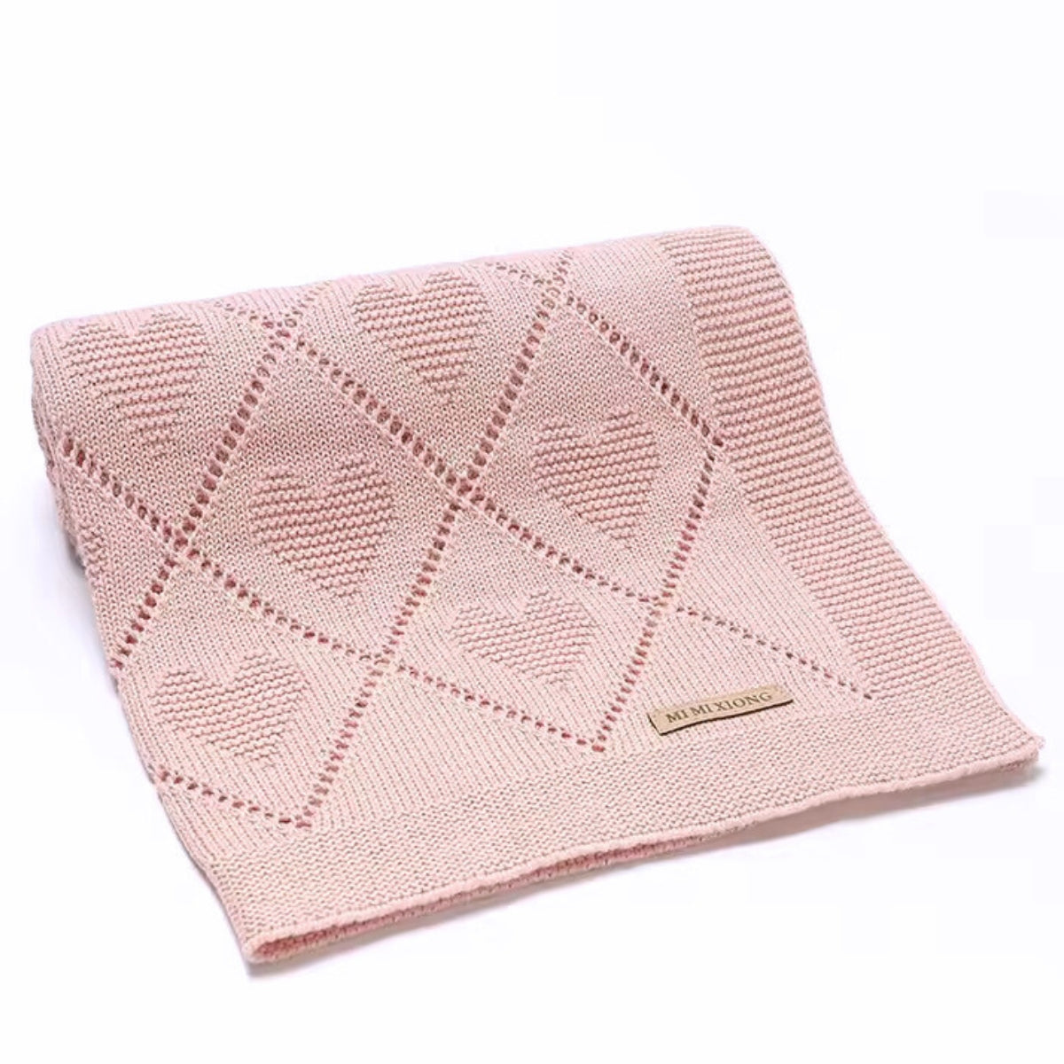 Manta de Bebé de Algodón Súper Suave Corazones