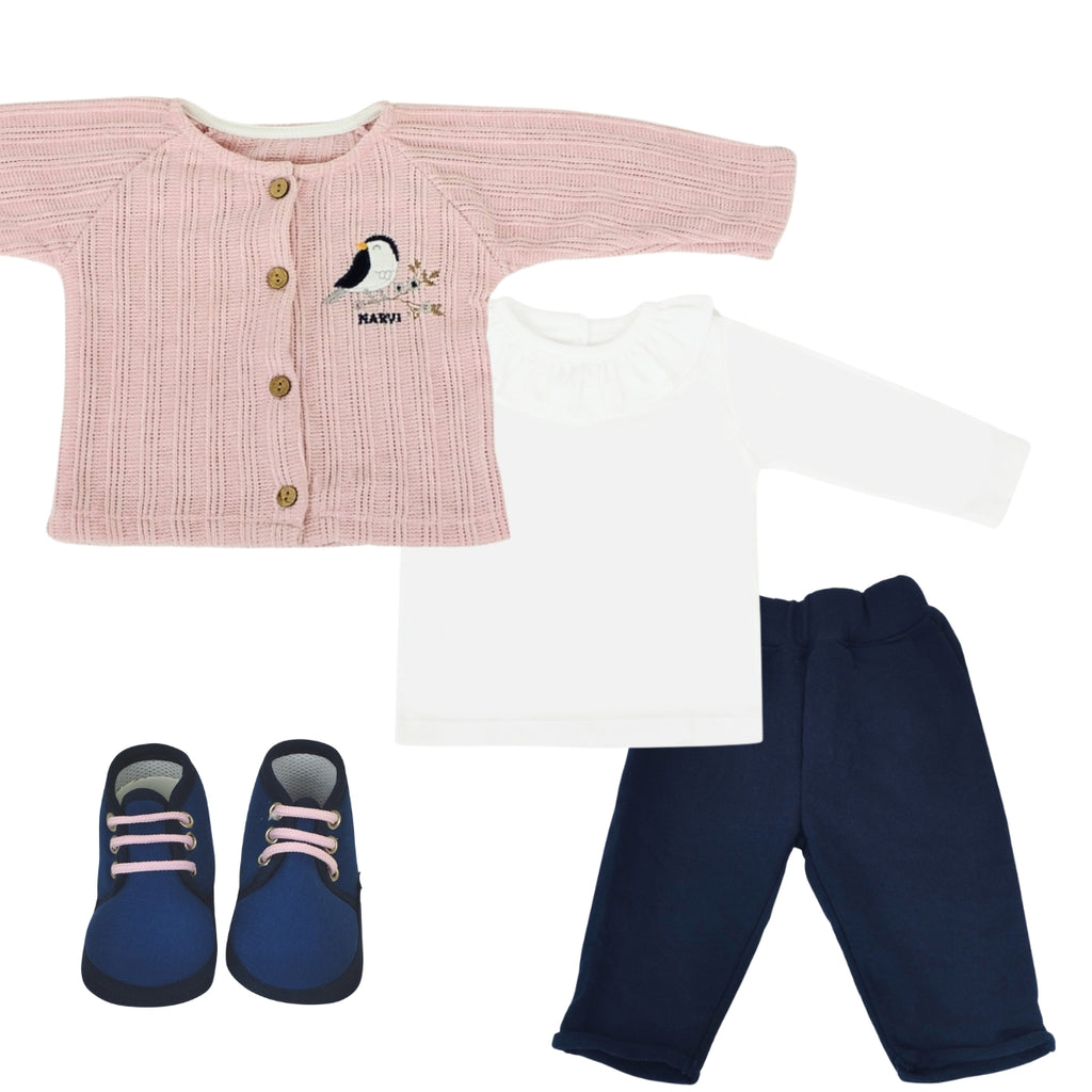 Conjunto Bird - 5 piezas - Rosado