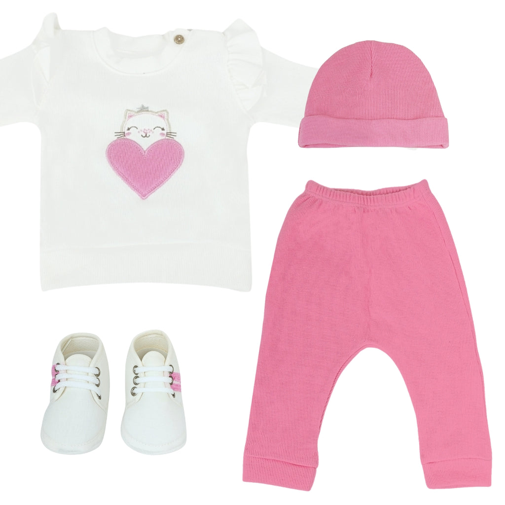 Conjunto Corazon - 5 piezas - Rosado