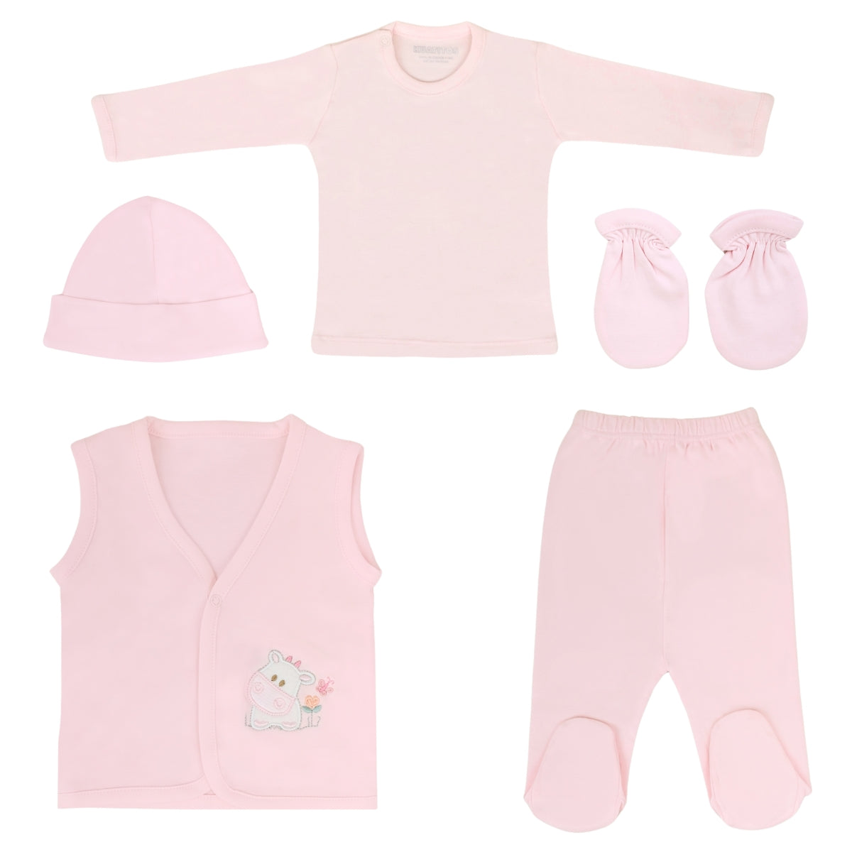 Conjunto ajuar de Bebé 6 Piezas - Algodón - 01