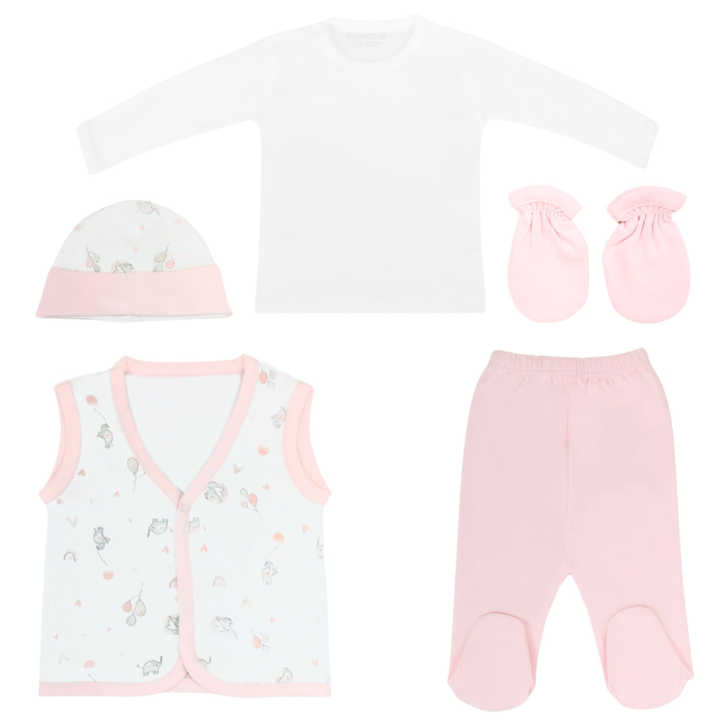 Conjunto ajuar de Bebé 6 Piezas - Algodón - 02