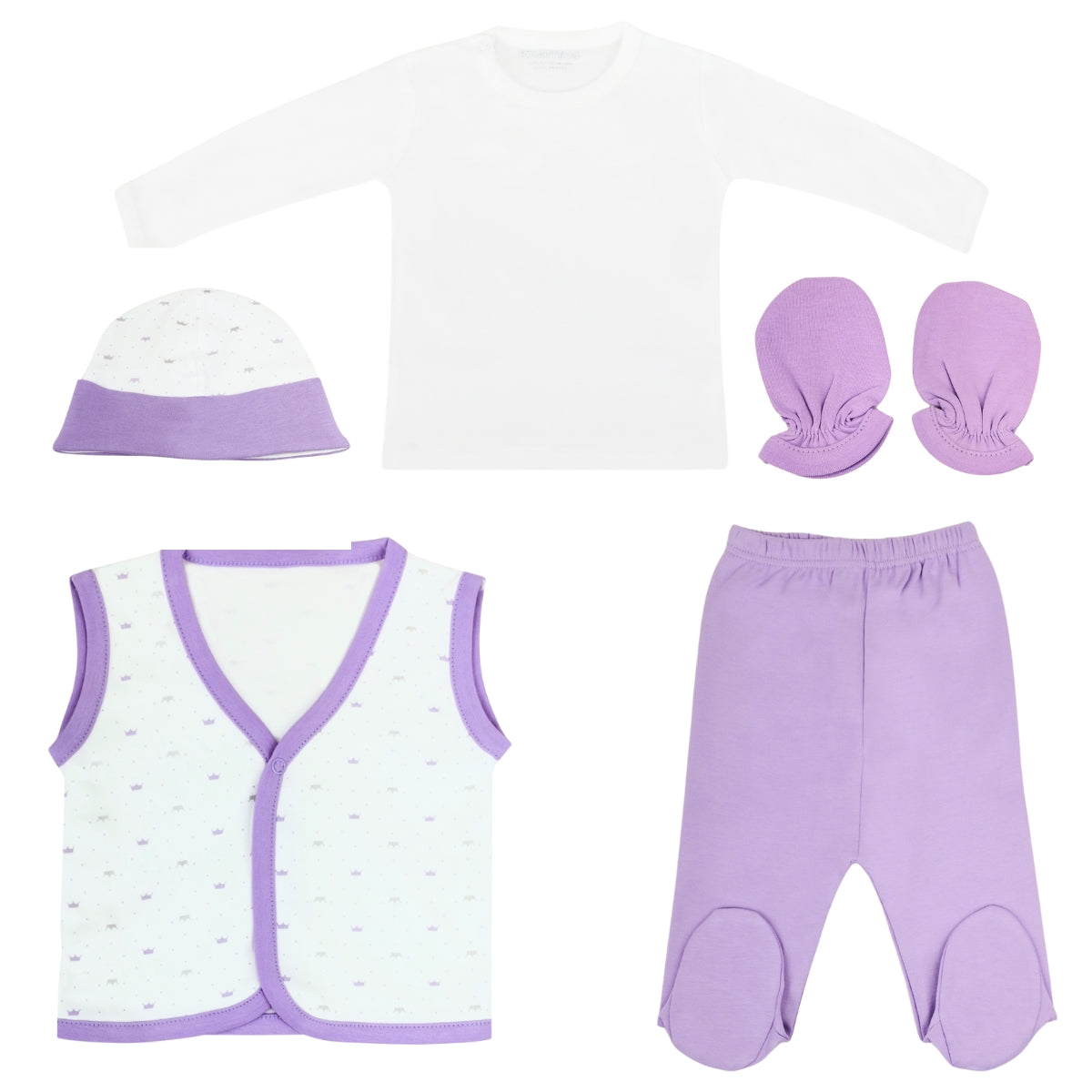 Conjunto ajuar de Bebé 6 Piezas - Algodón - 03