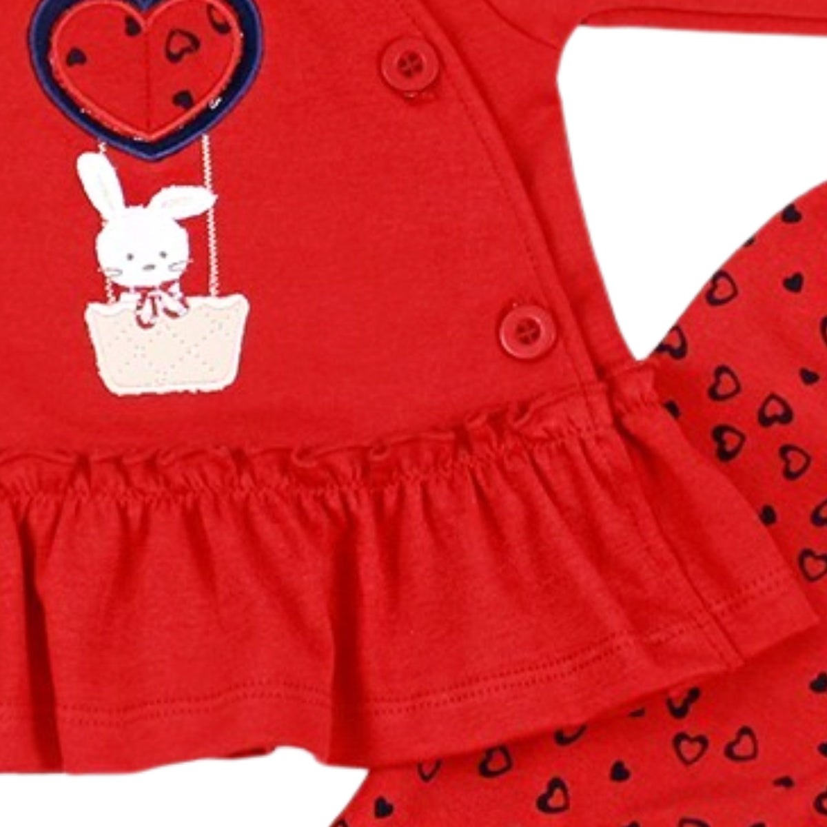 Conjunto Vestido bebé Niña - 4 piezas - Patty - Rojo