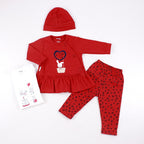 Conjunto Vestido bebé Niña - 4 piezas - Patty - Rojo