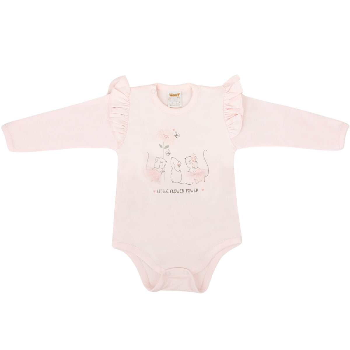 Ajuar - 3 piezas Algodón - Ratoncitas - Rosado