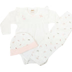 Ajuar - 3 piezas Algodón - Libelula - Blanco