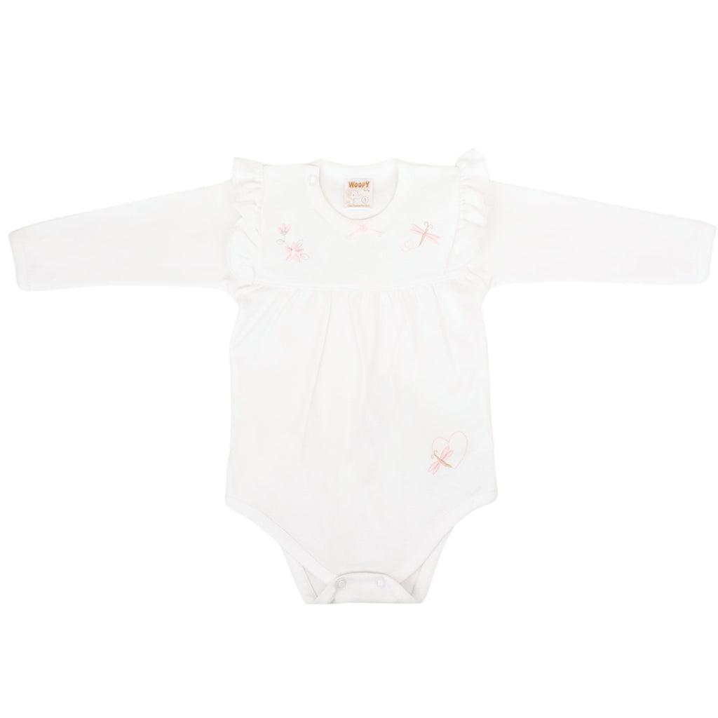 Ajuar - 3 piezas Algodón - Libelula - Blanco