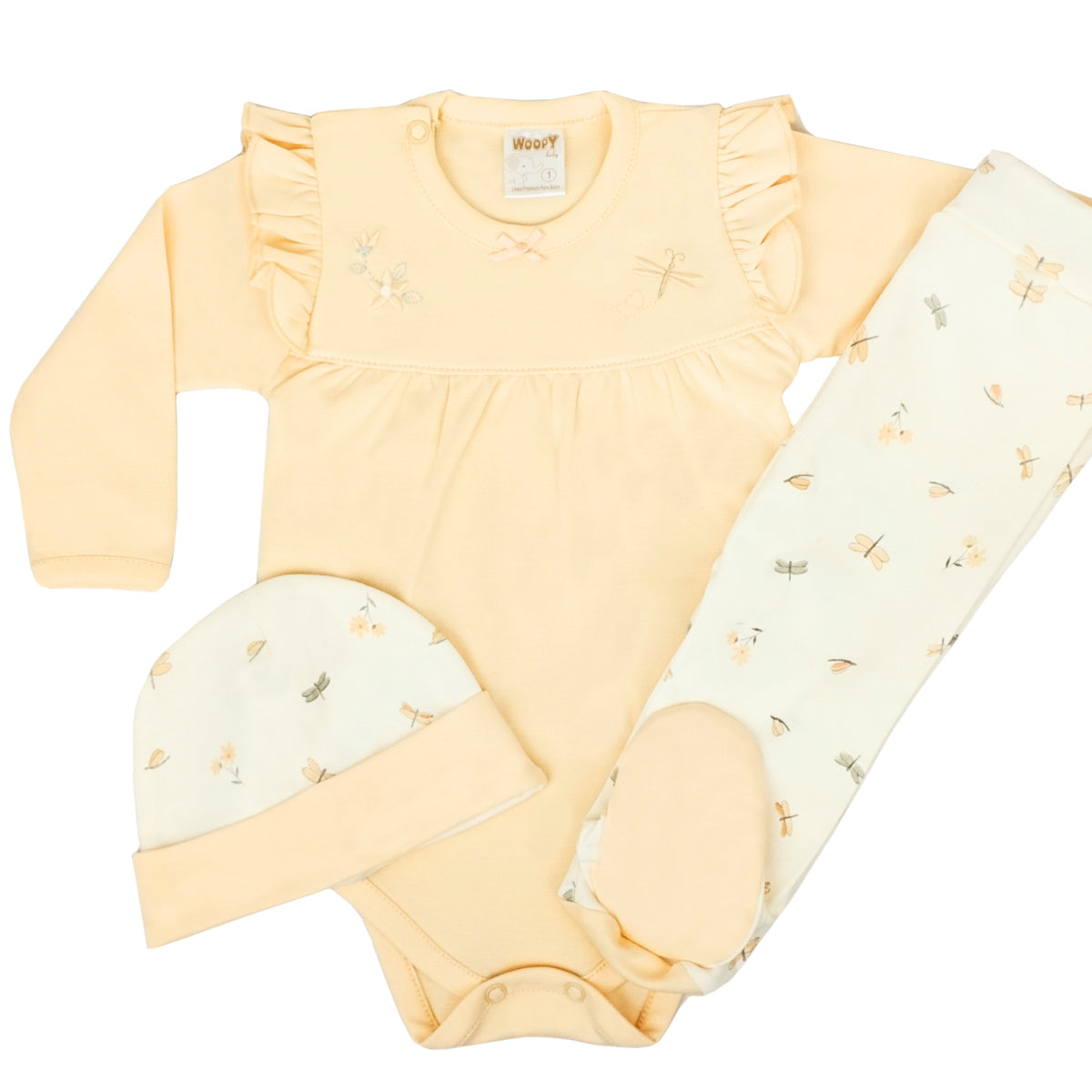 Ajuar - 3 piezas Algodón - Libelula - Melon