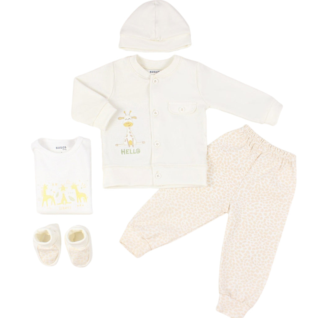 Conjunto bebé Kevin 6 piezas - Crema