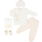 Conjunto bebé Kevin 6 piezas - Crema