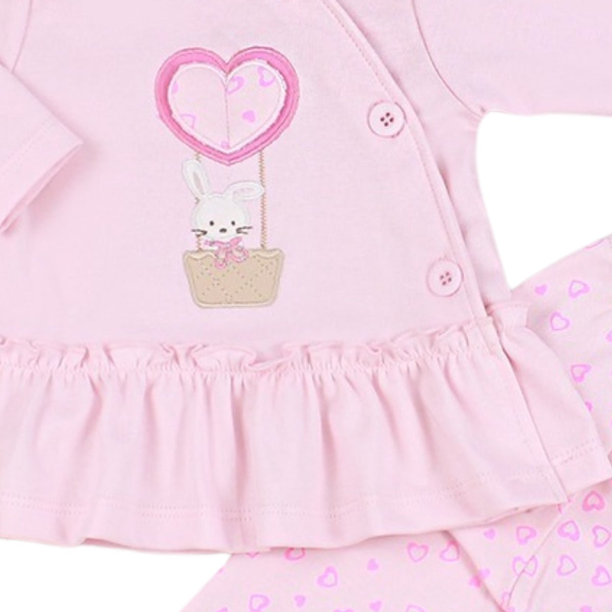 Conjunto Vestido bebé Niña - 4 piezas - Patty - Rosado