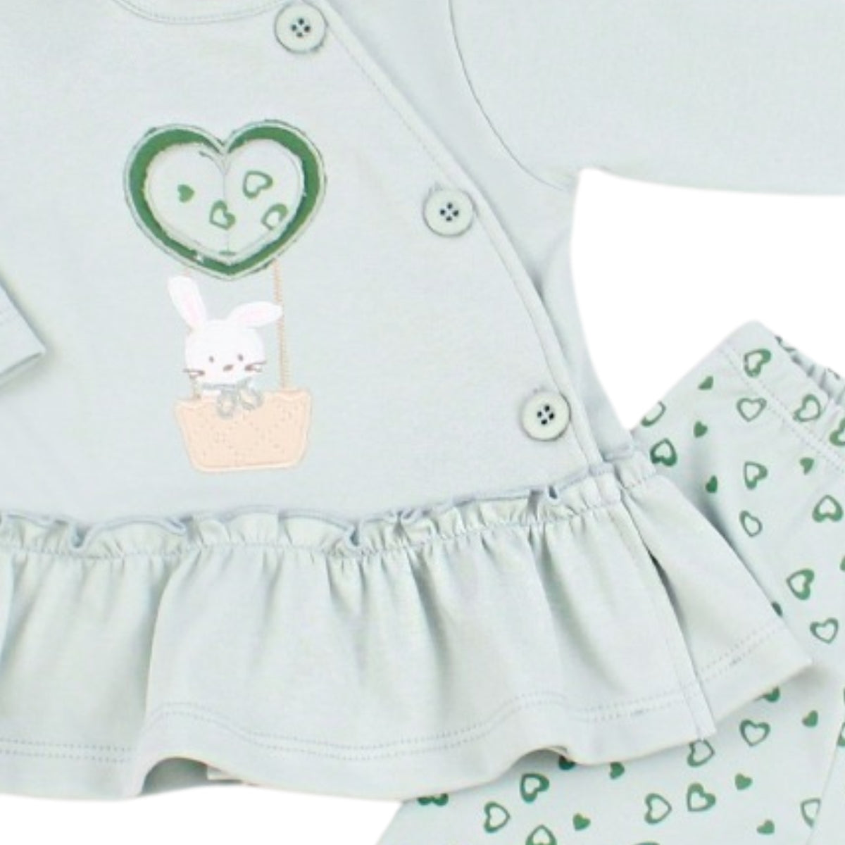 Conjunto Vestido bebé Niña - 4 piezas - Patty - Verde