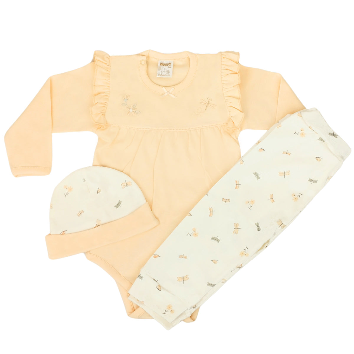 Ajuar - 3 piezas Algodón - Libelula - Melon