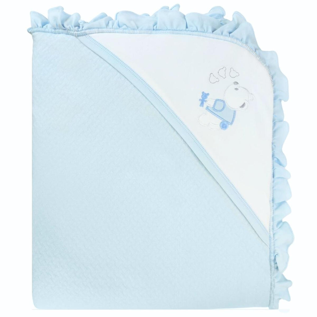 Colcha Reversible Acolchada  - Celeste V2