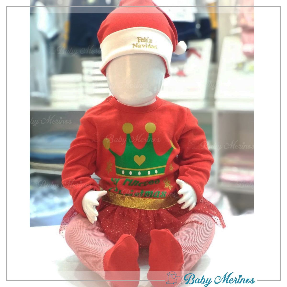 Conjunto navideño niña Tutu Nudo Verde