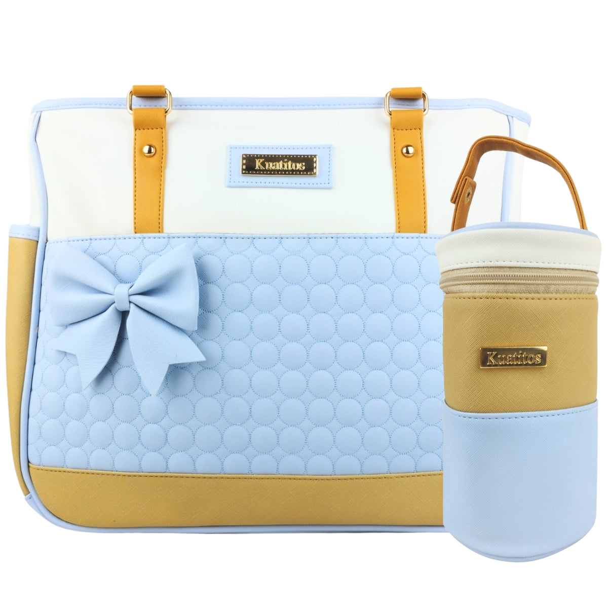 Bolso Pañalera Lazo - Celeste