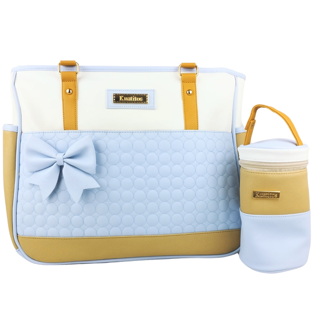 Bolso Pañalera Lazo - Celeste