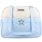 Bolso Pañalera Estrella - Celeste