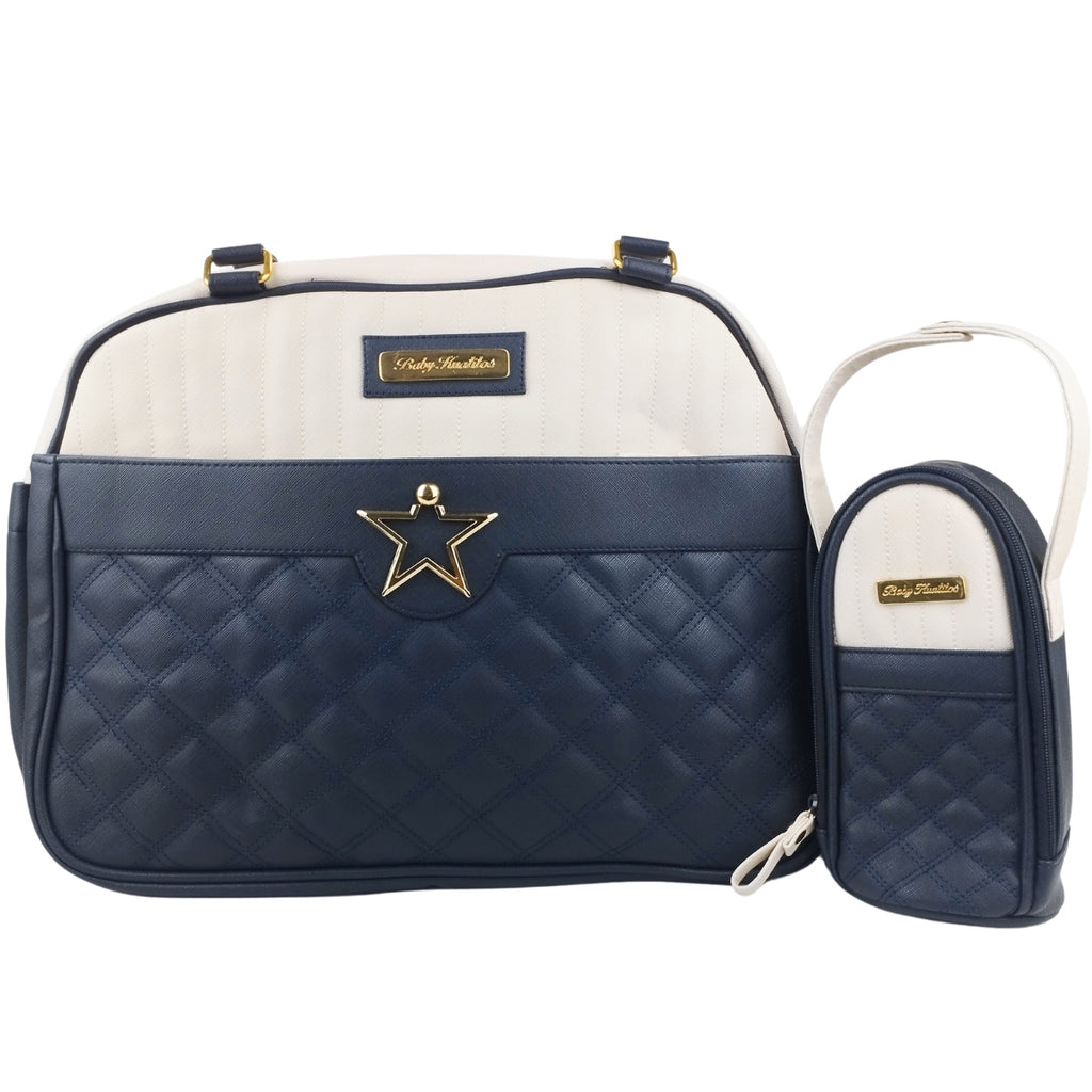 Bolso Pañalera Estrella - Azul