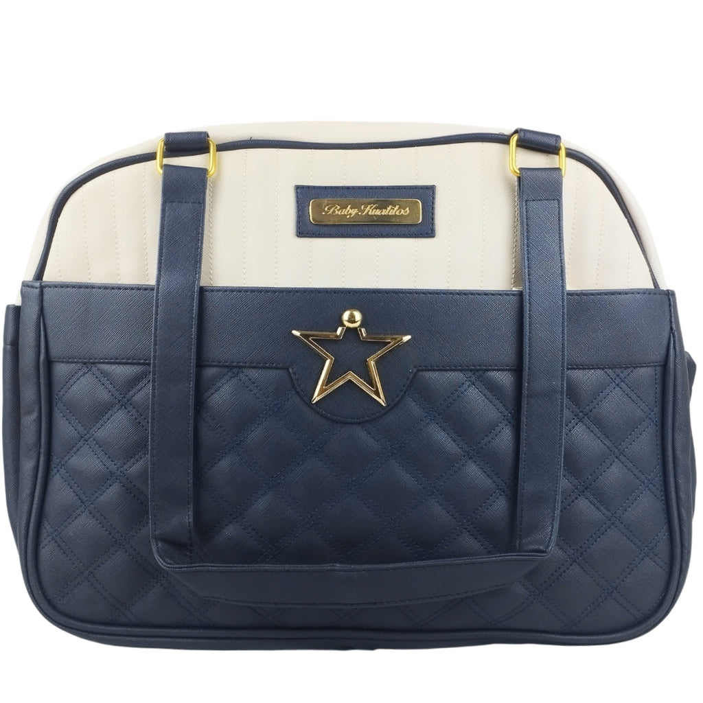 Bolso Pañalera Estrella - Azul