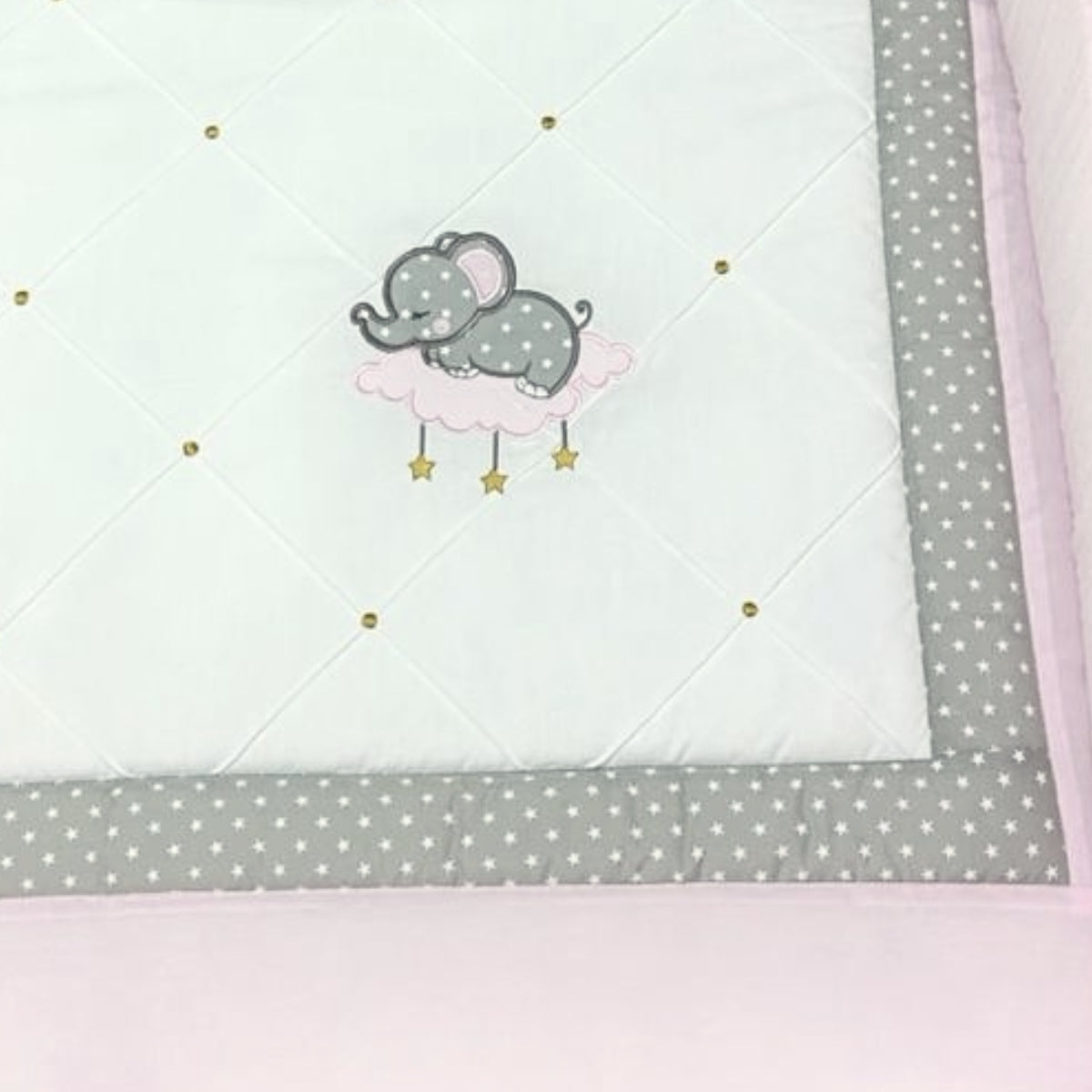 Set de Cuna y Protector Tradición Elefante | Algodón | B01