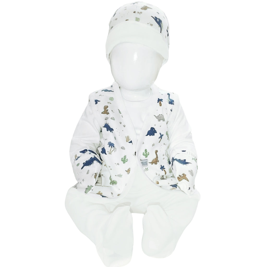 Ajuar de Bebé 6 Piezas - Algodón - Dinos
