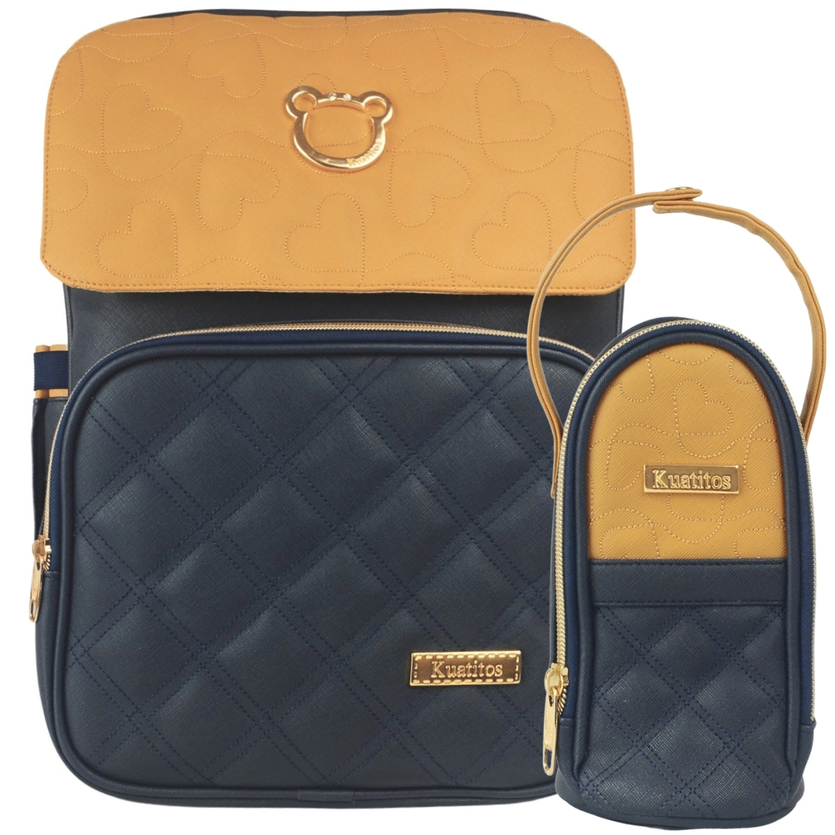 Mochila Pañalera Oso - Azul