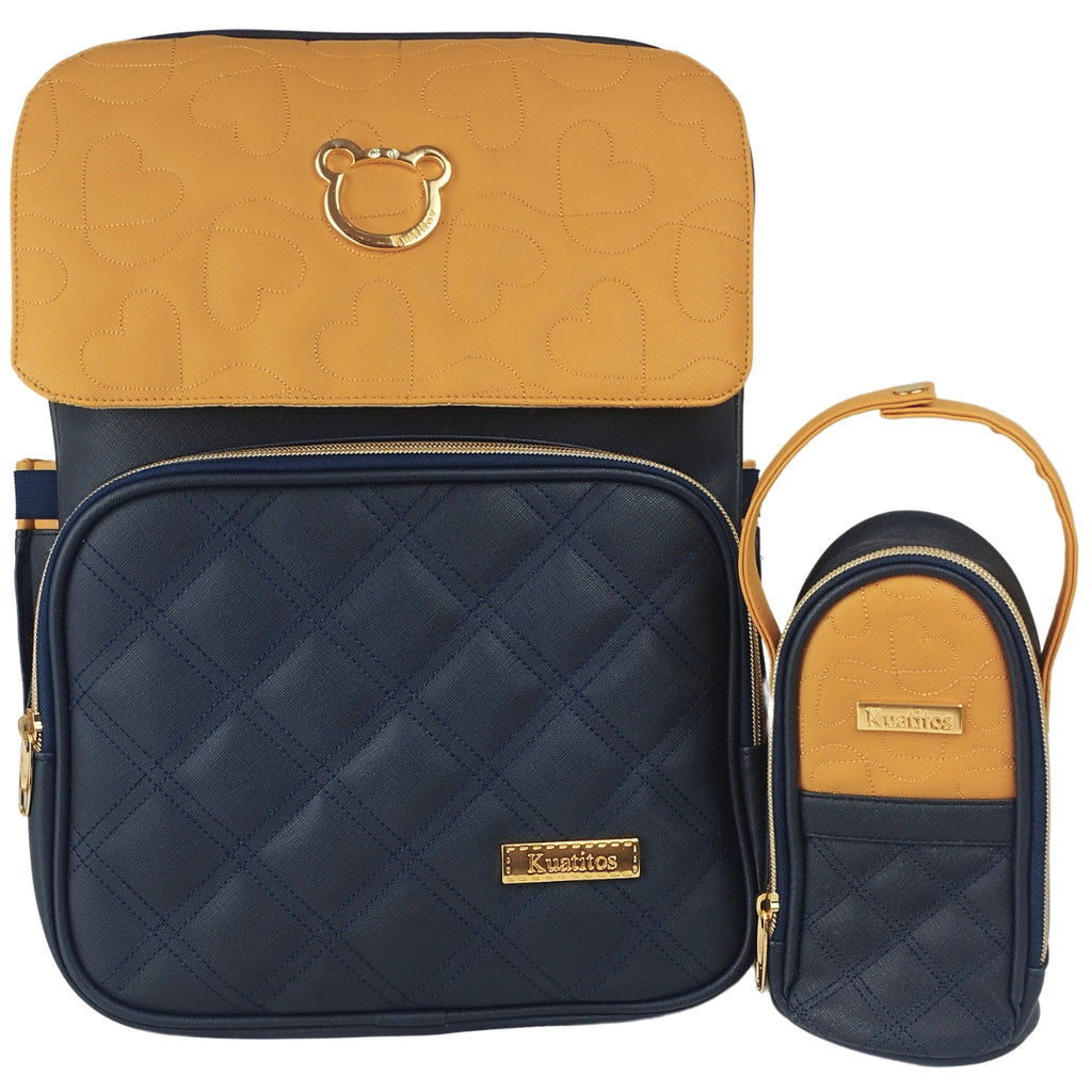 Mochila Pañalera Oso - Azul