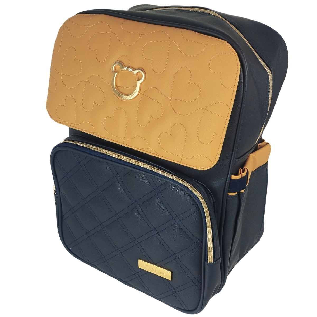 Mochila Pañalera Oso - Azul