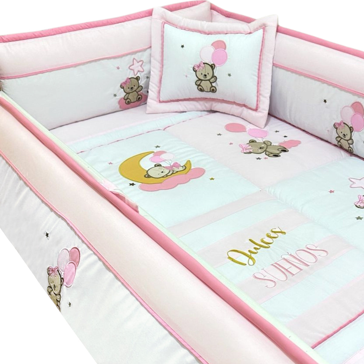 Set de Cuna y 4 protectores - Prestige - Osita DS | S02