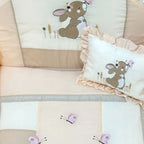 Set de Cuna y Protector Tradición  Conejo de Campo | S01